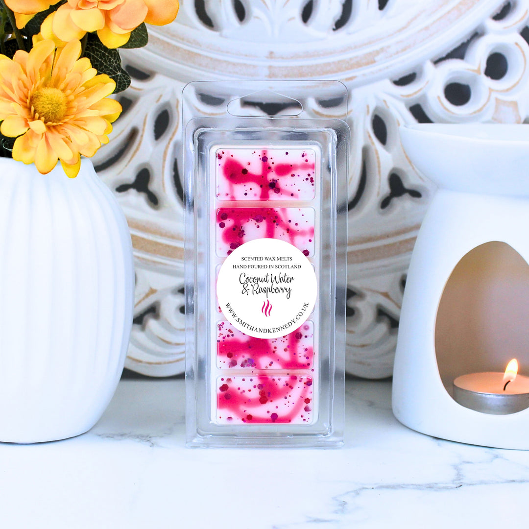 Coconut Water & Raspberry Wax Melts , Tropical Fruity Summer Scent