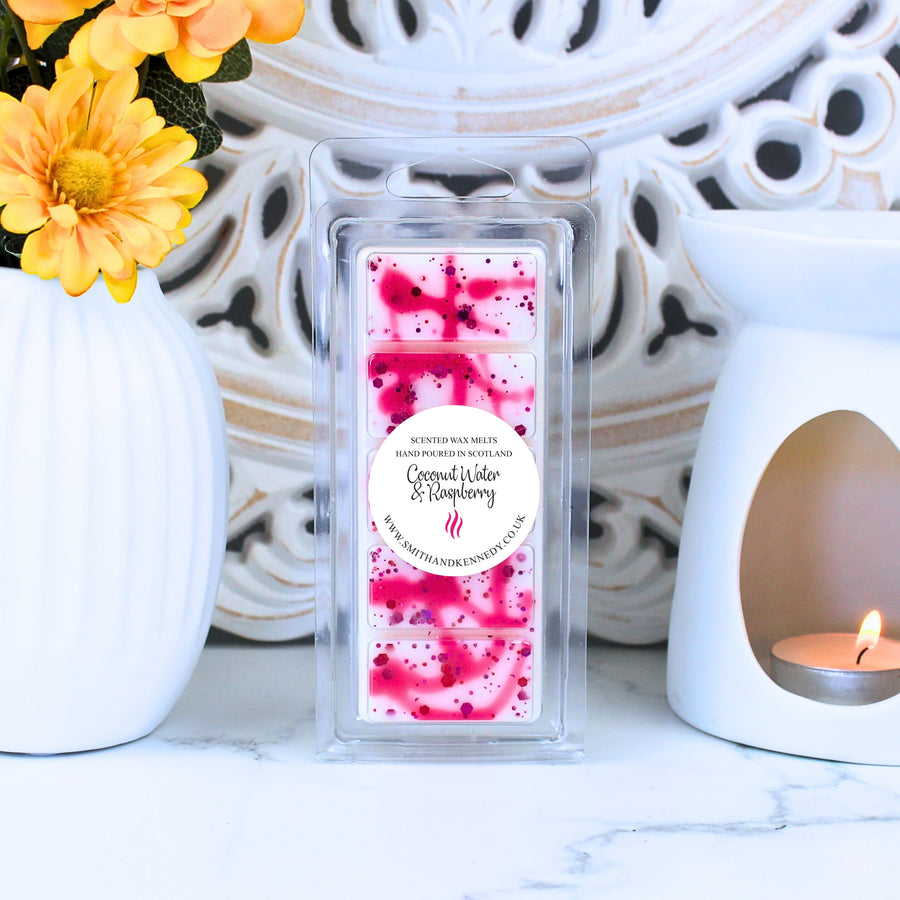 Coconut Water & Raspberry Wax Melts , Tropical Fruity Summer Scent