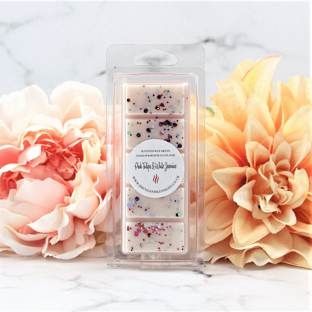 Smith & Kennedy Scents Pink Tulip & White Jasmine Wax Melts – Best Wax Melts UK, A Clean Fresh Laundry Scent