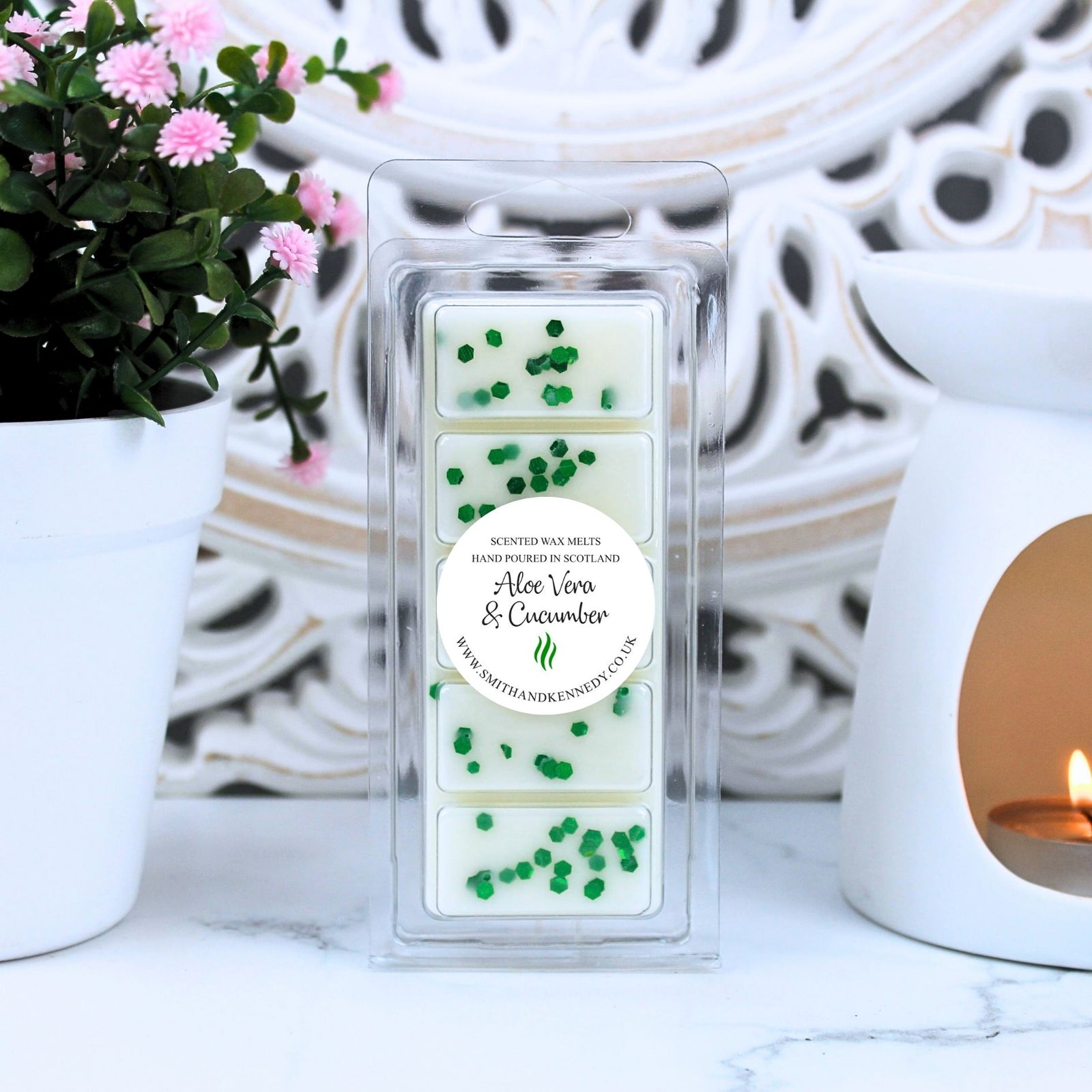 Aloe Vera & Cucumber Wax Melt, Strong Clean Fresh & Earthy Scent