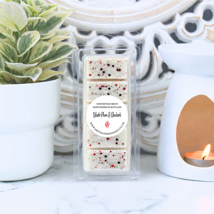 Black Plum &amp;; Rhubarb Wax Melt Snap Bar - Luxury Fruity Scent
