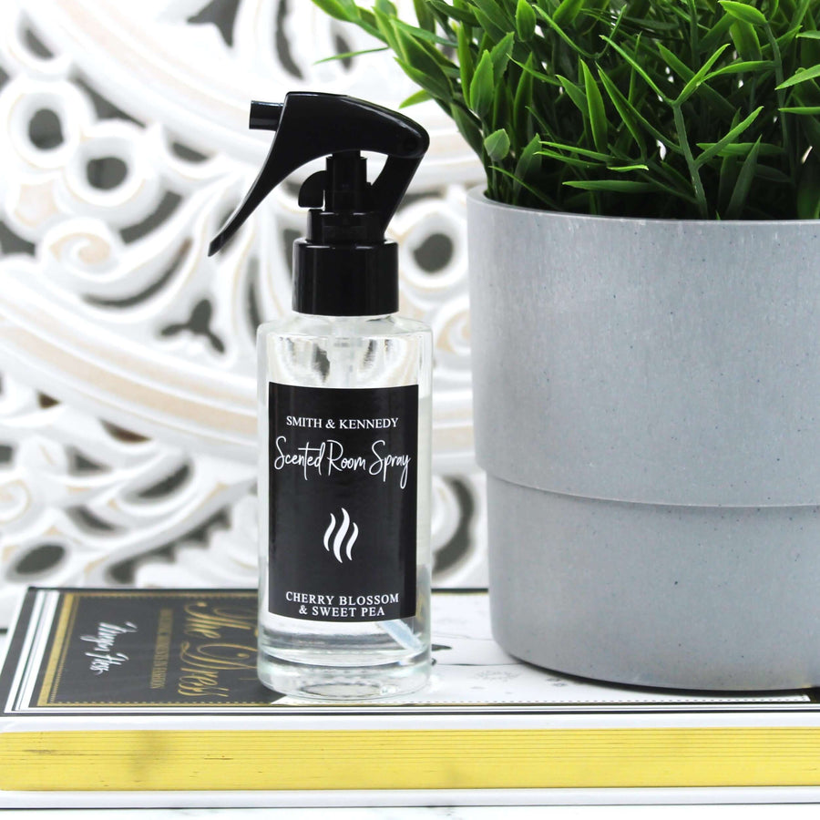 <h1 style="text-align: center;"><span style="font-size: 12pt;">Cherry Blossom &amp; Sweet Pea&nbsp; Scented Room Spray </span></h1> <h1 style="text-align: center;"><span style="font-size: 12pt;">By Smith &amp; Kennedy Scents</span></h1>