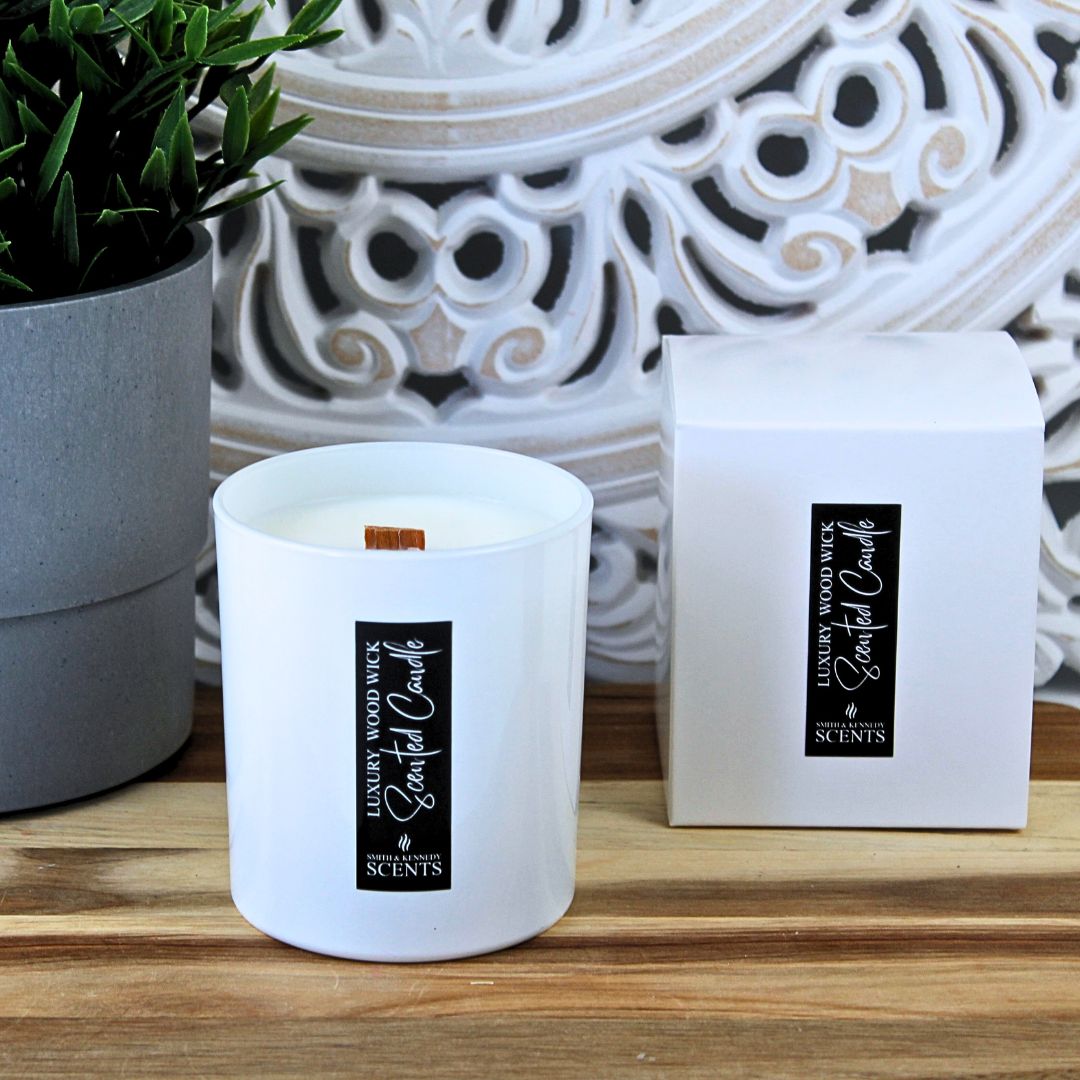 Velvet Peony & Oud Crackling Wood Wick Scented Candle UK