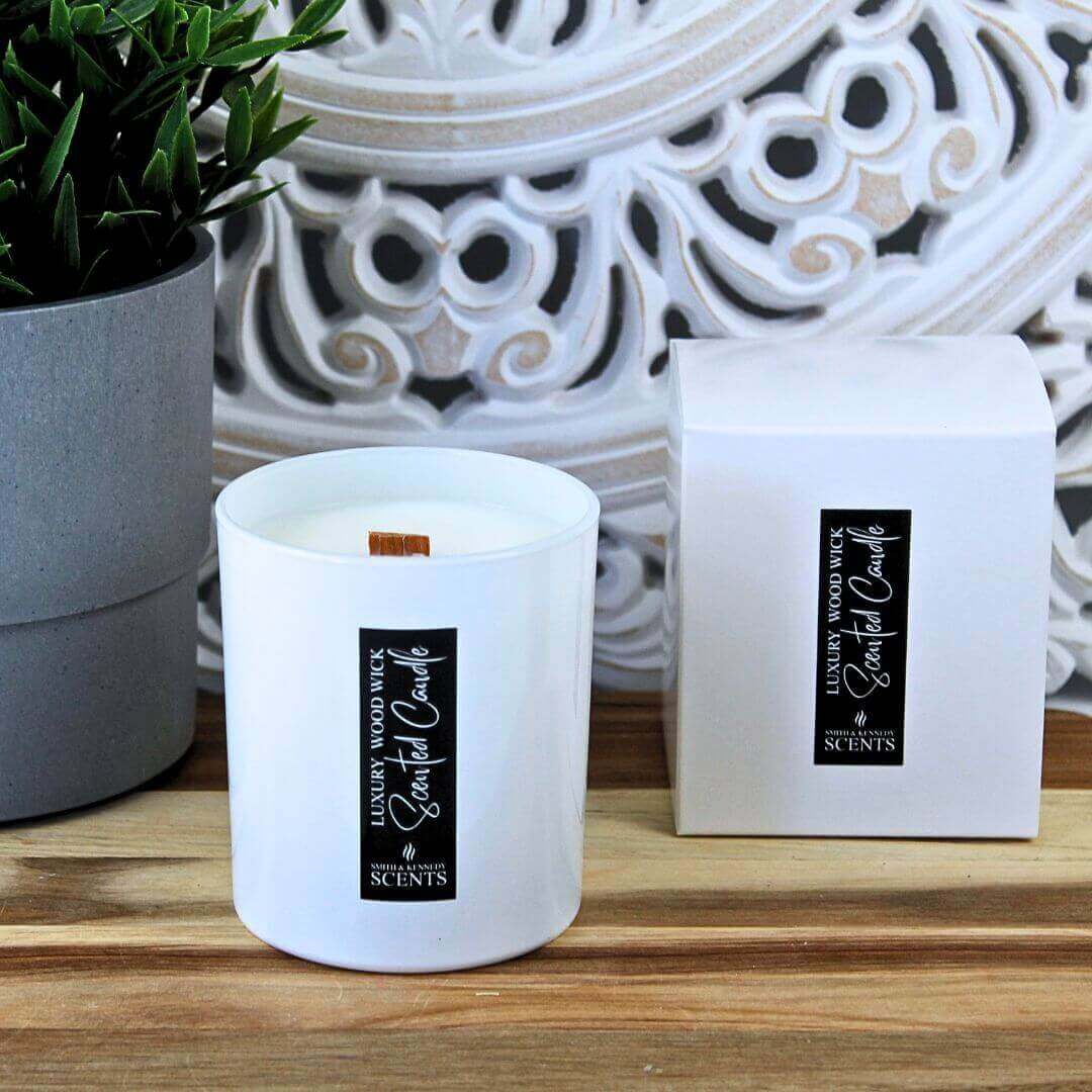 Velvet Peony & Oud Crackling Wood Wick Scented Candle UK