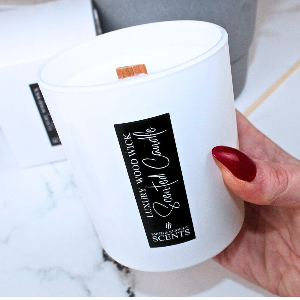 Velvet Peony & Oud Luxury Crackling Wood Wick Scented Candle