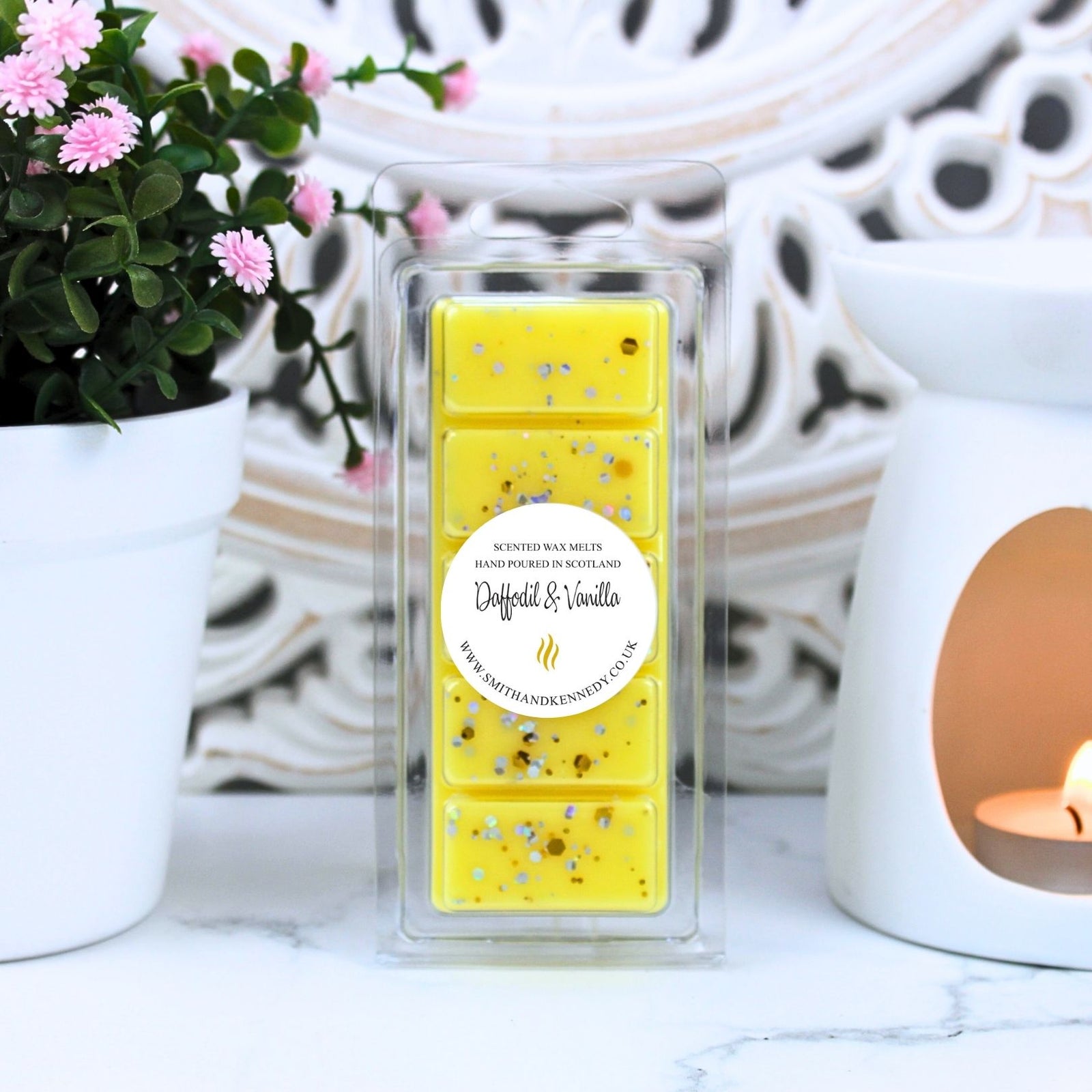 Daffodil & Vanilla Laundry Fresh Wax Melt, Strongest Smelling Wax Melts UK