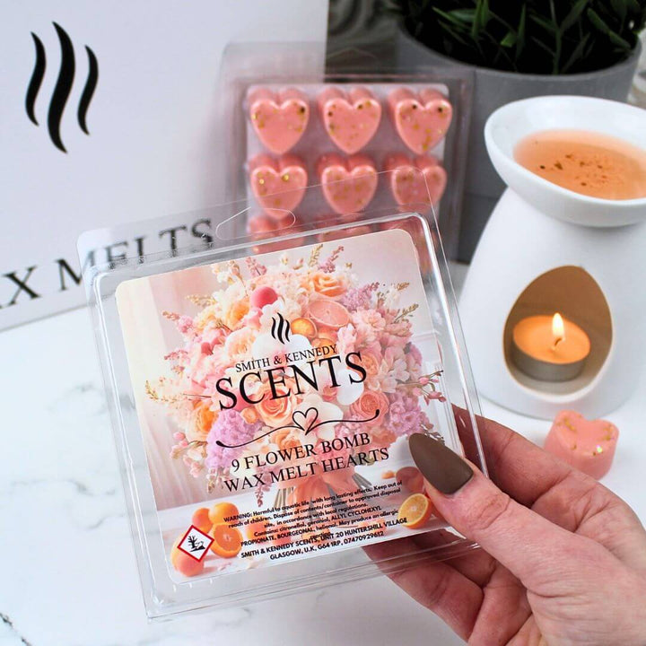 Flower Bomb Wax Melt Hearts Pack of 9