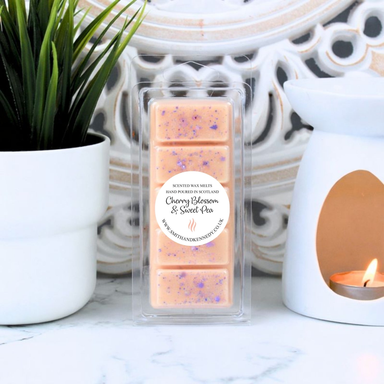 Cherry Blossom & Sweet Pea Wax Melt Snap Bar - Laundry Fresh Scent