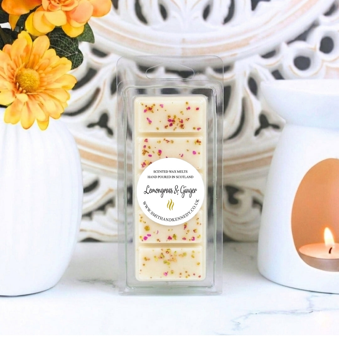 Lemongrass &amp; Ginger Wax Melt Snap Bar - Smith & Kennedy Scents UK