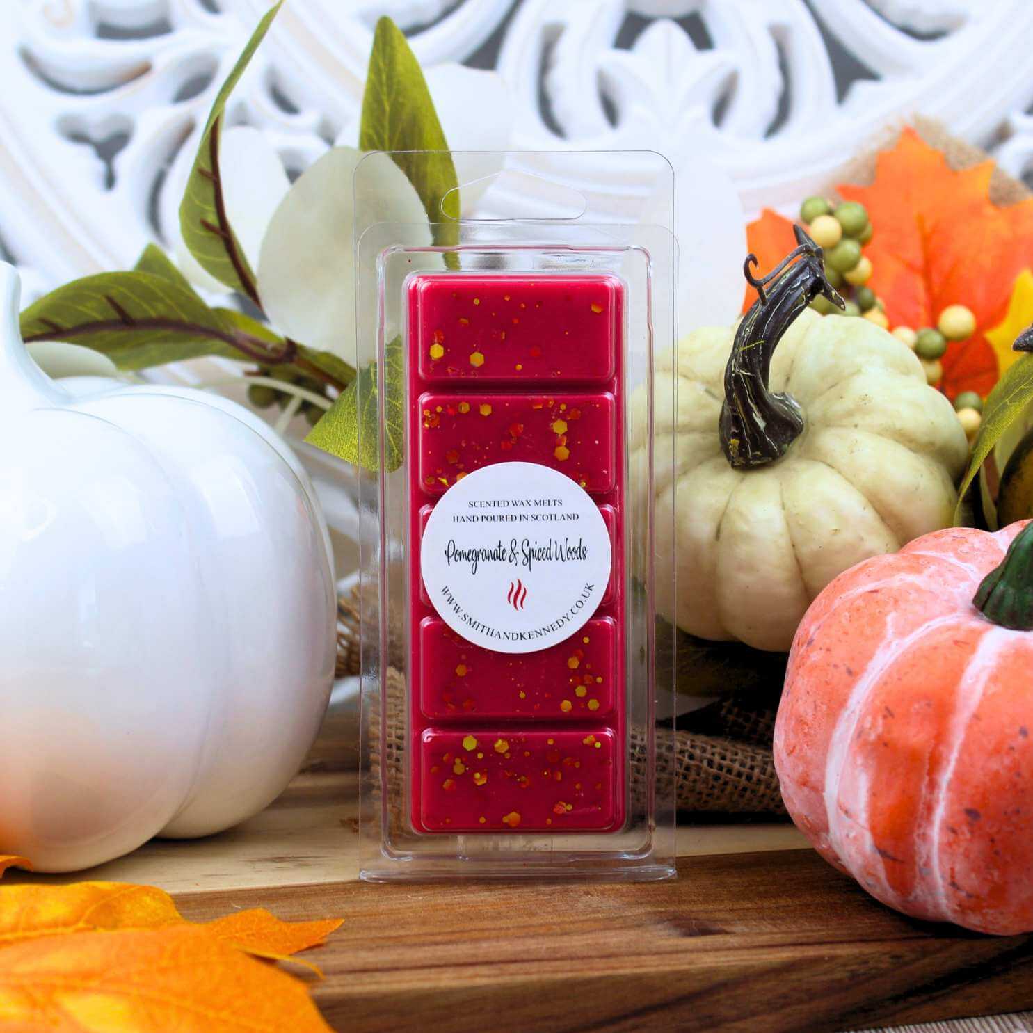Autumn Wax Melt - Pomegranate Spiced Woods - Best Autumn Wax Melts UK