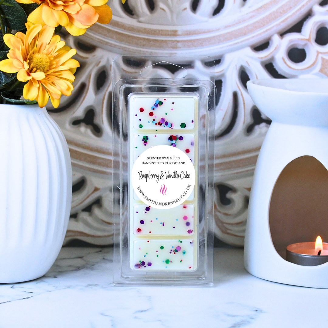 Raspberry Vanilla Wax Melt Snap Bar - Sweet Bakery Scents UK