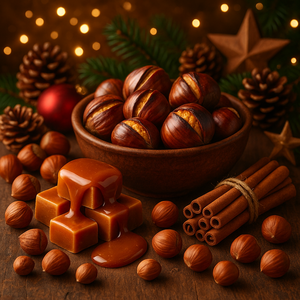 Christmas Wax Melts UK - Roasted Chestnut & Caramel - Warm Ritch & Sweet