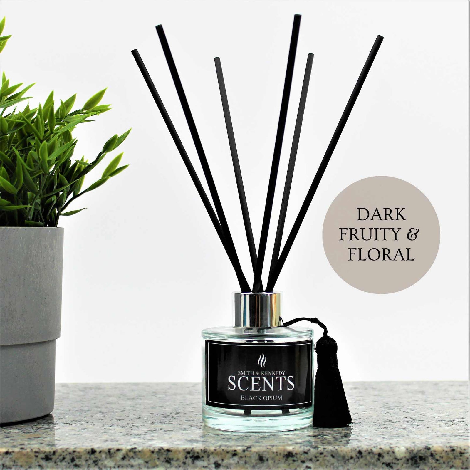 Scented Reed Diffuser Black Opium Perfume Inspired Luxury Home Fragrance