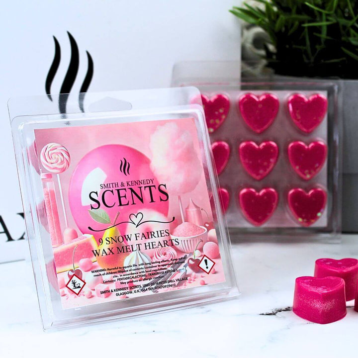 Snow Fairies Wax Melt Hearts Pack of 9 / Pink Wax Melt Hearts