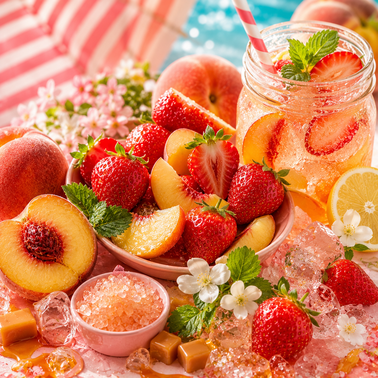 Strawberry &amp; Peach Wax Melt Snap Bar - Limited Edition UK