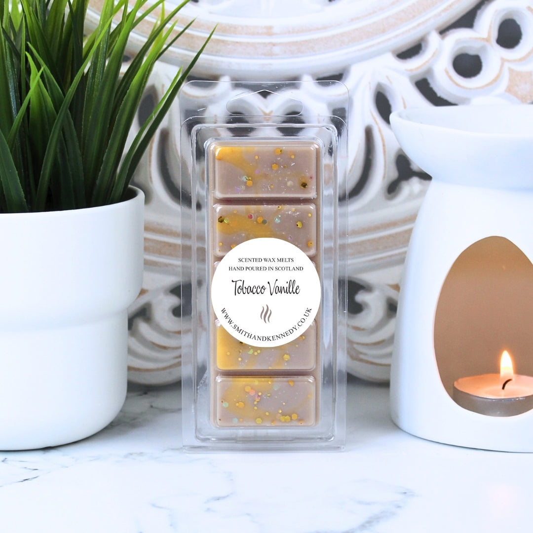 Tobacco Vanille snap bar – luxury wax melts UK for cosy home fragrance UK