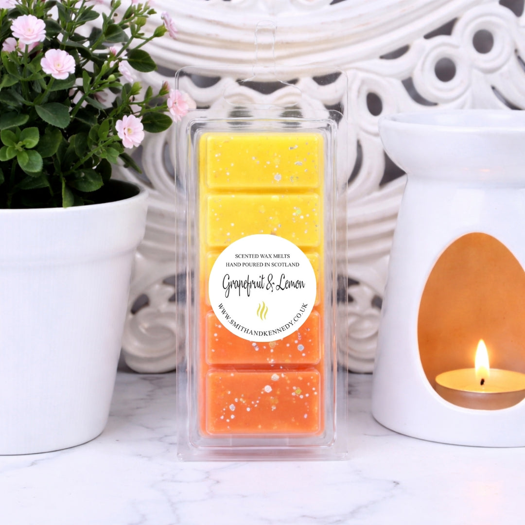 Grapefruit &amp; Lemon Wax Melt Snap Bar - Zesty Citrus &amp; Fruity Wax Melt