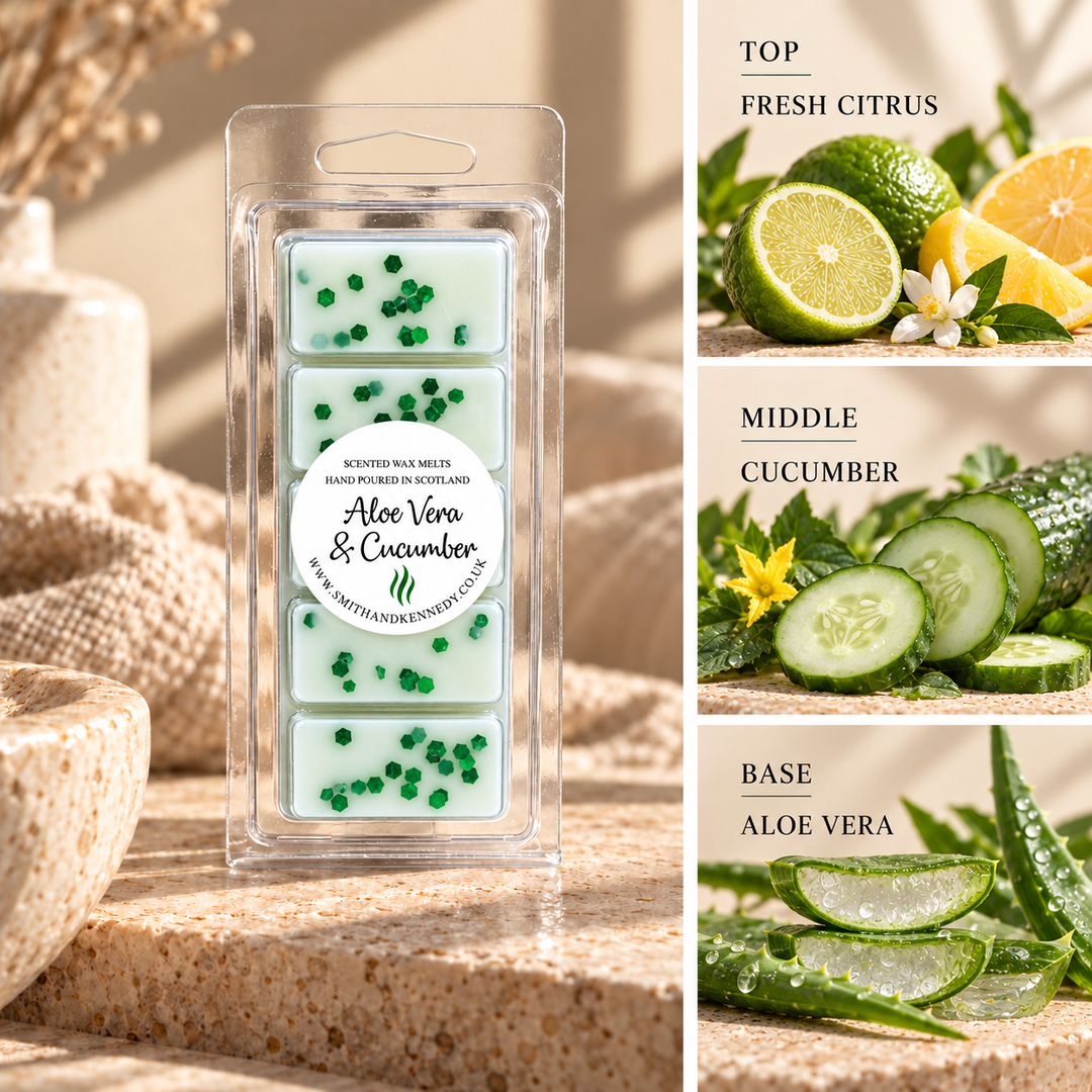 Aloe Vera &amp; Cucumber spa inspired wax melt snap bar by Smith &amp; Kennedy Scents