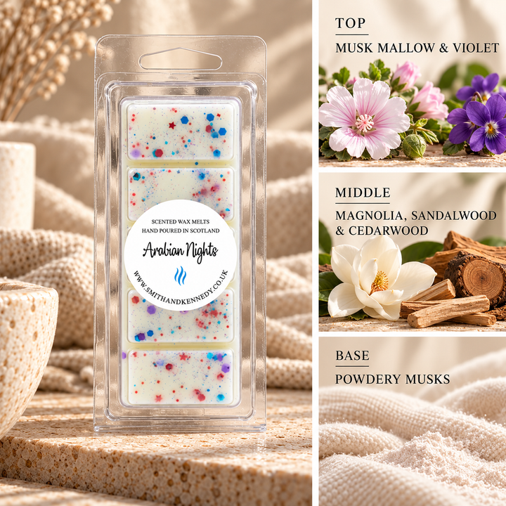 Arabian Nights perfume inspired wax melt snap bar by Smith &amp; Kennedy Scents
