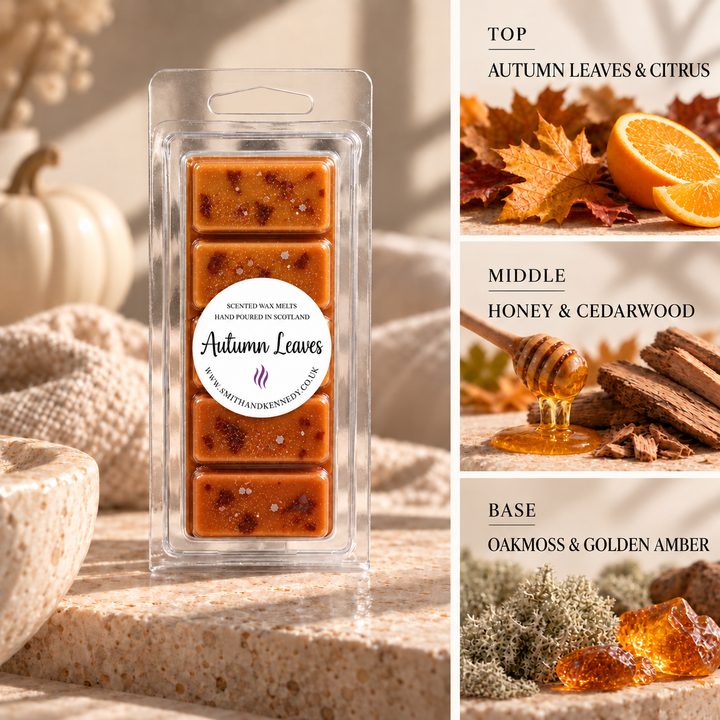 Autumn Leaves autumn inspired wax melt snap bar by Smith &amp; Kennedy Scents
