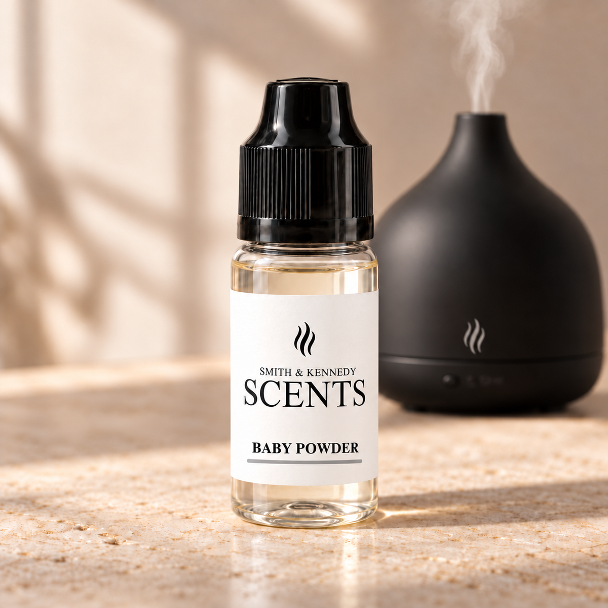 Baby Powder aroma oil in 10ml plastic bottle with electric diffuser