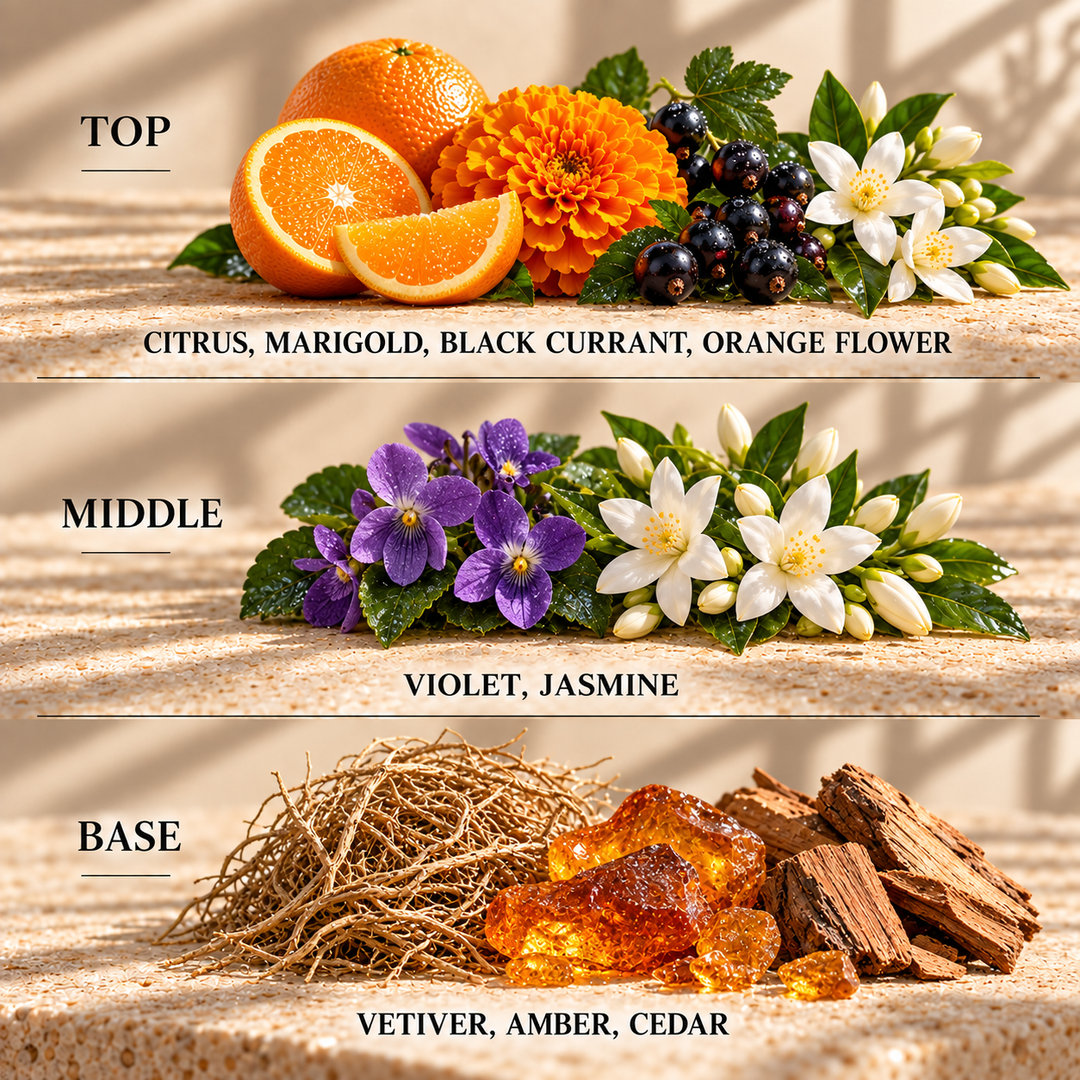 Top, middle and base scent notes for Bal D&