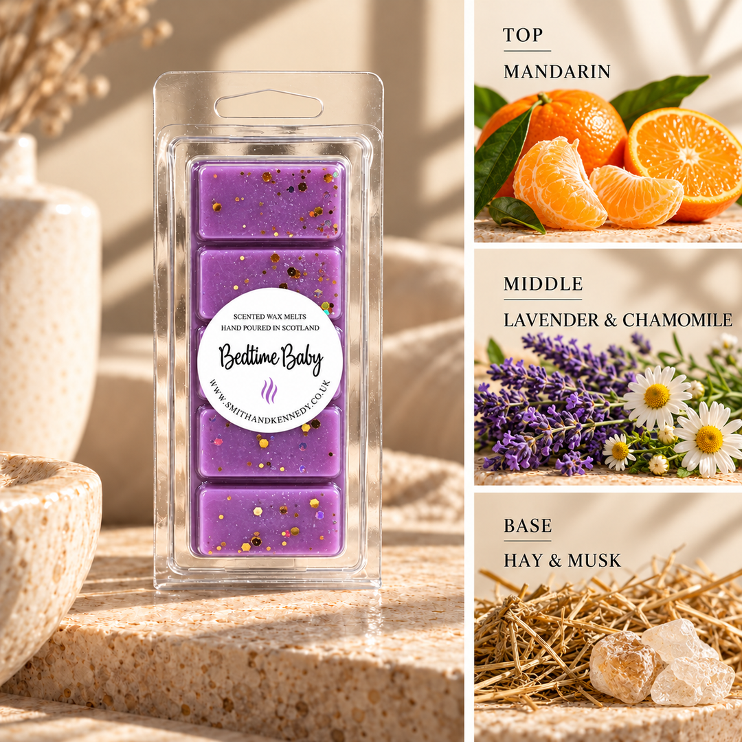 Bedtime Baby relaxing wax melt snap bar by Smith &amp; Kennedy Scents