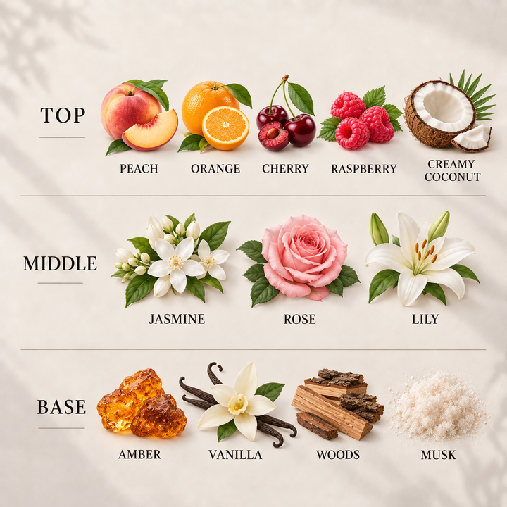 Black Opium Room &amp; Linen Spray fragrance notes: top, middle and base