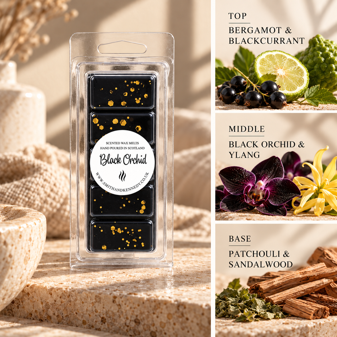 Black Orchid perfume inspired wax melt snap bar by Smith &amp; Kennedy Scents