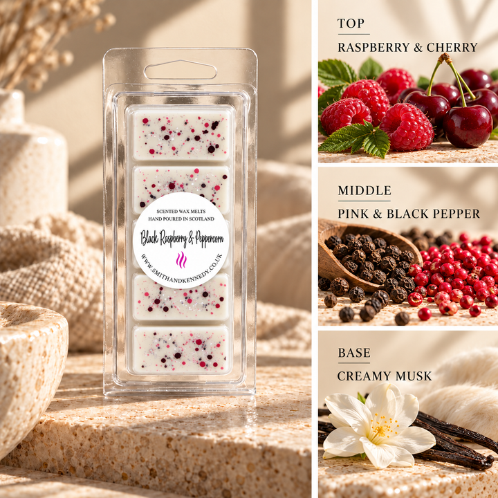Black Raspberry &amp; Peppercorn fruity wax melt snap bar by Smith &amp; Kennedy Scents