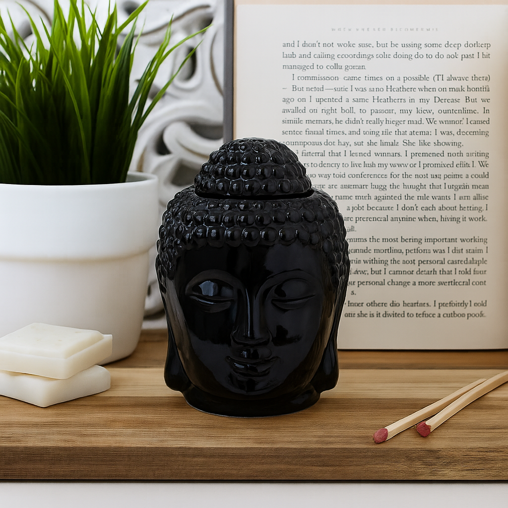 Black Buddha Ceramic Tealight Wax Melt Burner
