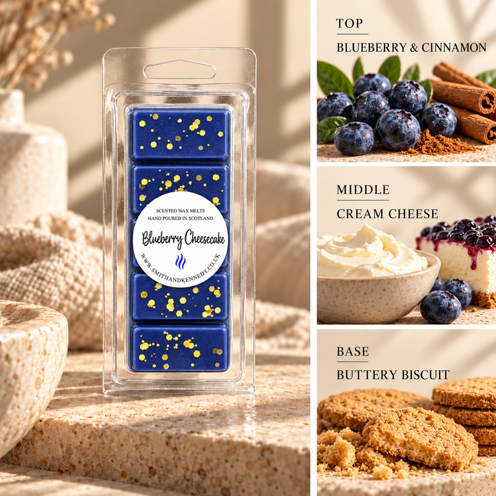 Blueberry Cheesecake bakery inspired wax melt snap bar by Smith &amp; Kennedy Scents