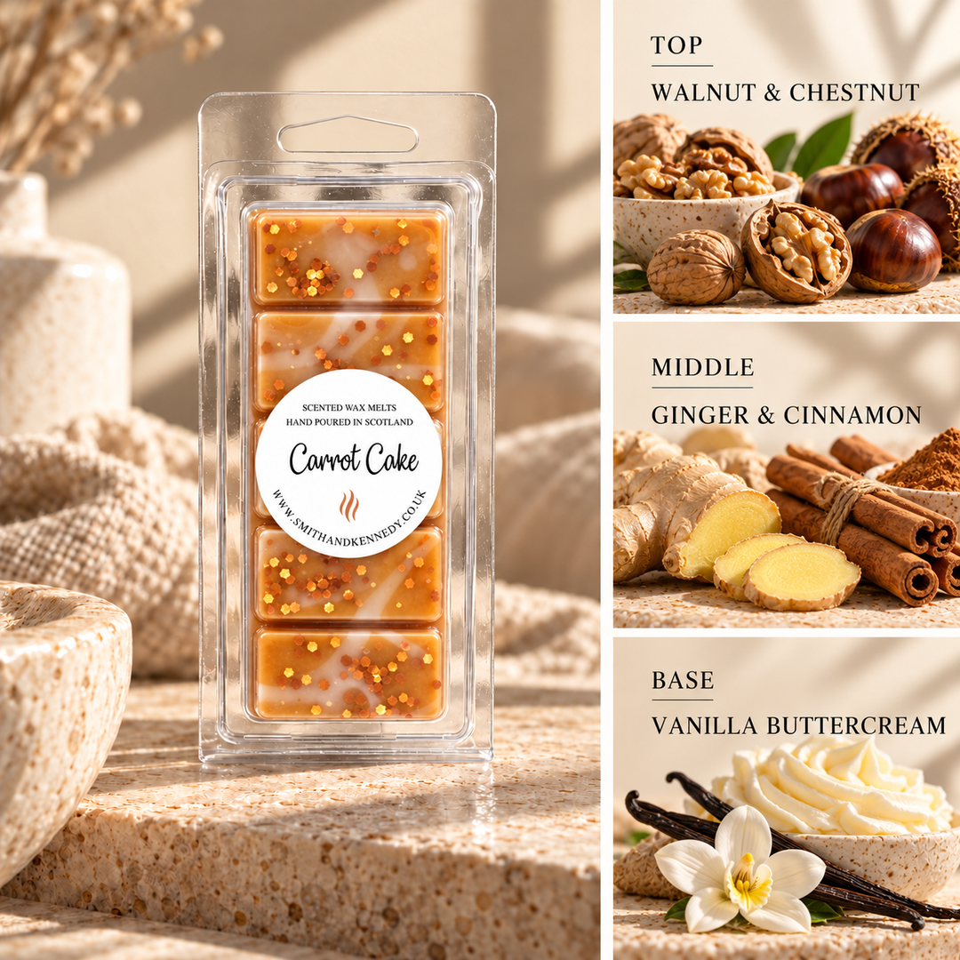 Carrot Cake bakery inspired wax melt snap bar by Smith &amp; Kennedy Scents