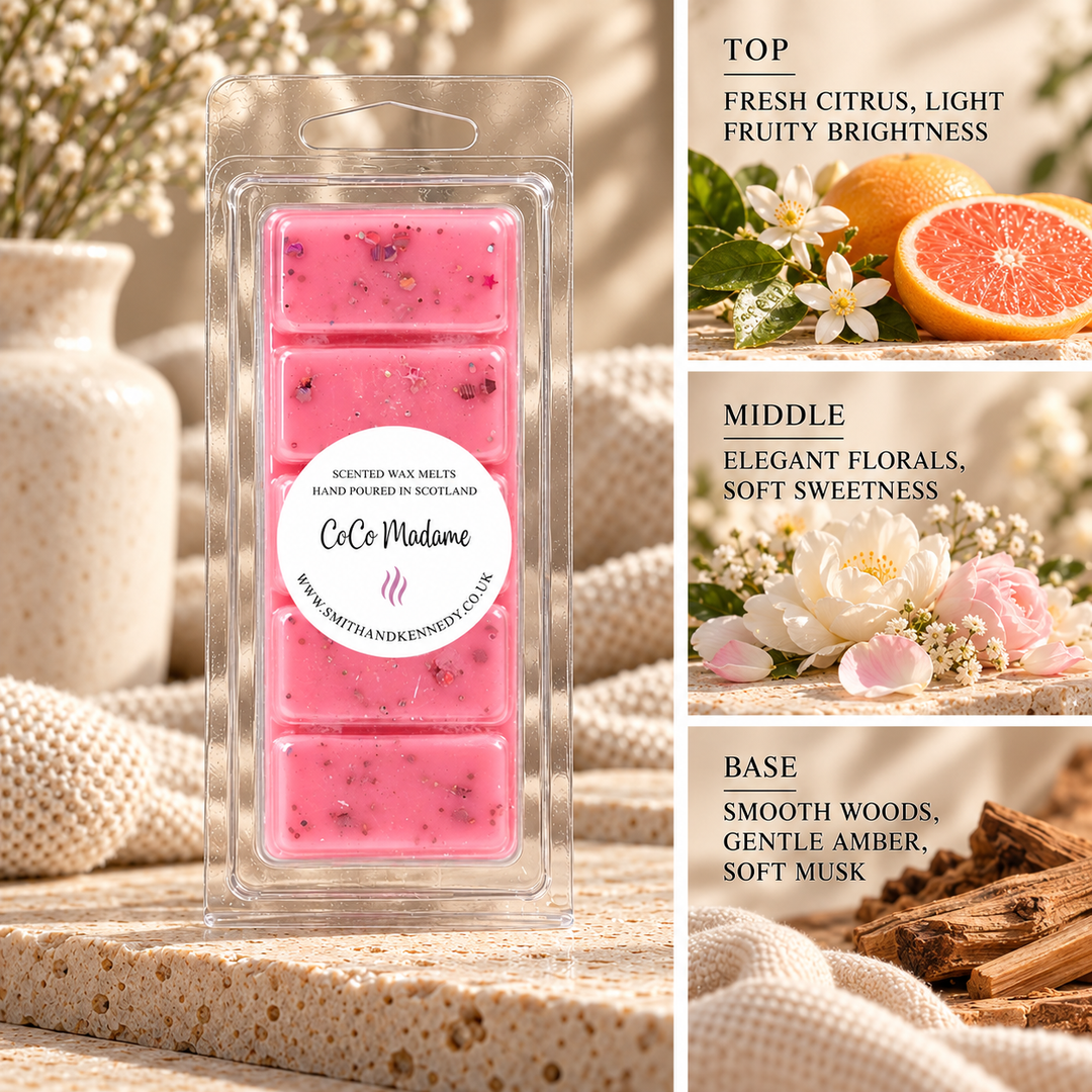 CoCo Madame perfume inspired wax melt snap bar by Smith &amp; Kennedy Scents