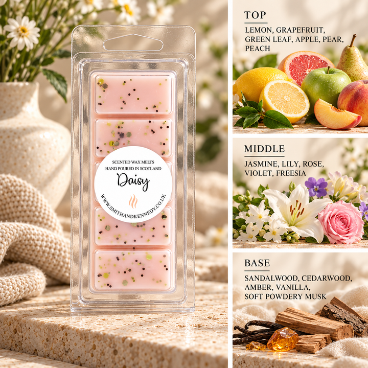 Daisy perfume inspired wax melt snap bar by Smith &amp; Kennedy Scents