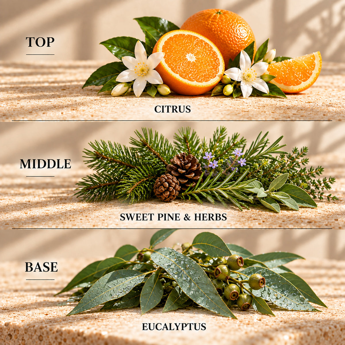Top, middle and base scent notes for Dettol clean scented wax melt by Smith & Kennedy Scents