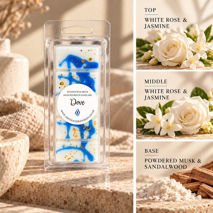 Dove soap inspired wax melt snap bar by Smith &amp; Kennedy Scents