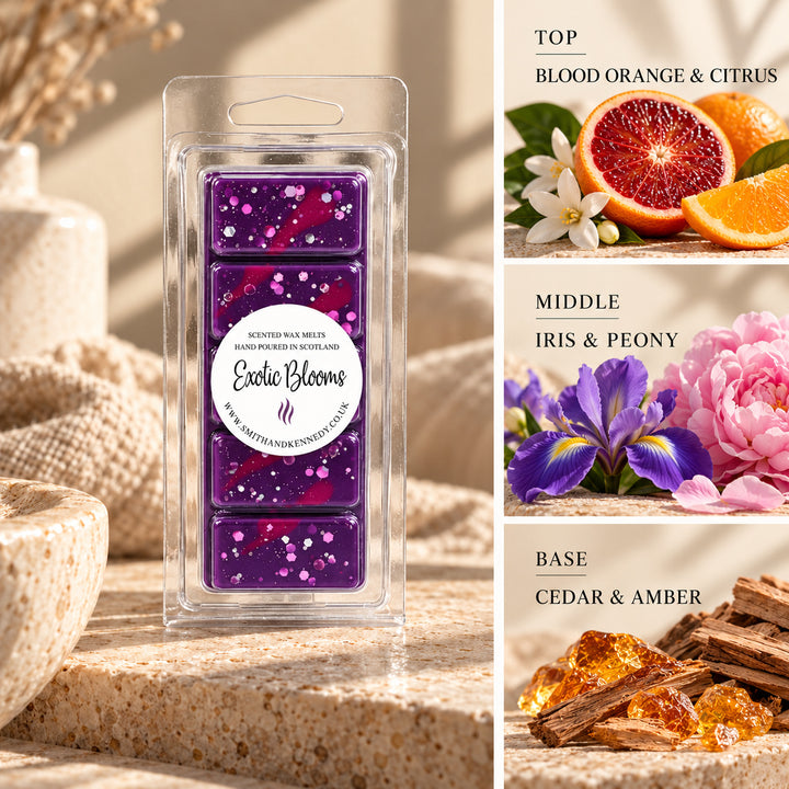 Exotic Blooms laundry inspired wax melt snap bar by Smith &amp; Kennedy Scents
