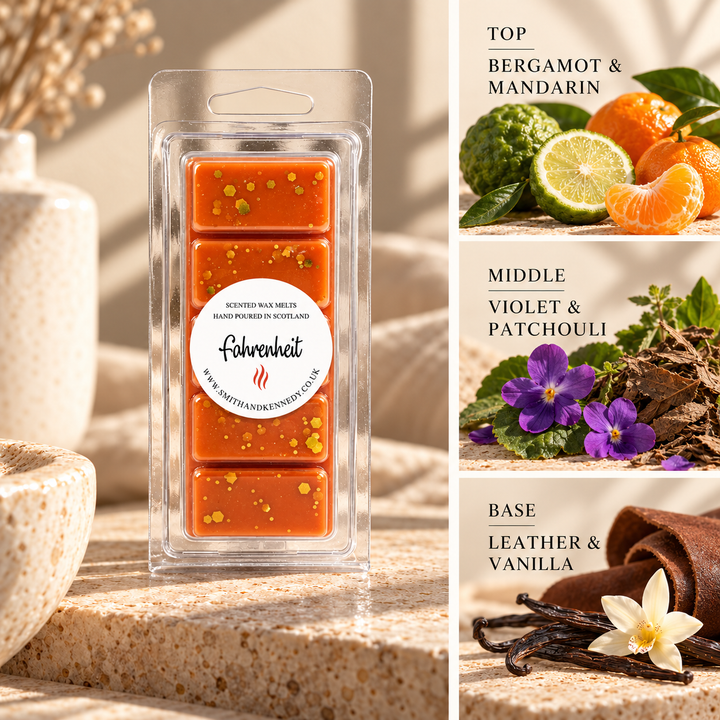 Fahrenheit aftershave inspired wax melt snap bar by Smith &amp; Kennedy Scents