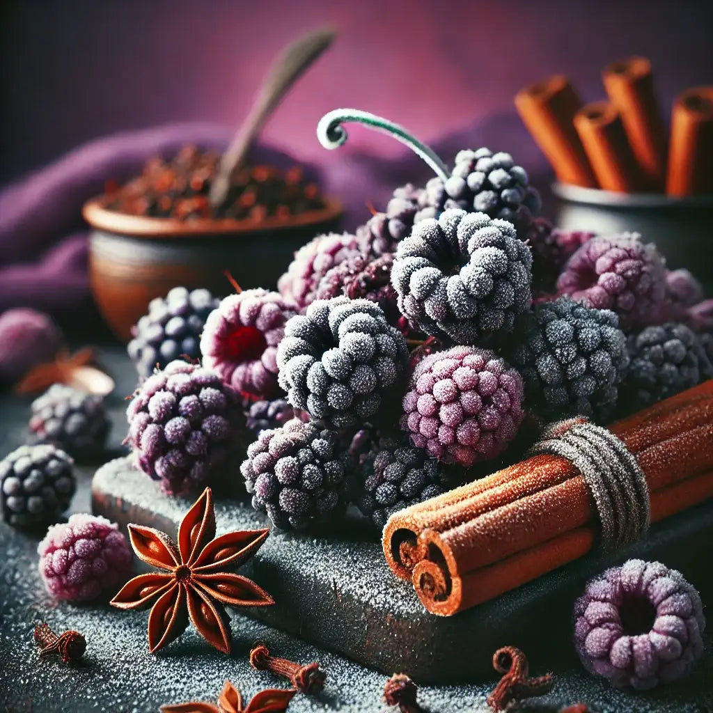 Frosted Blackberry &amp; Cinnamon Autumn Fragrance Wax Melt - Best Wax Melts UK