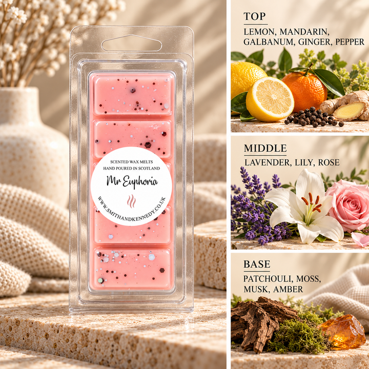 Mr Euphoria aftershave inspired wax melt snap bar by Smith &amp; Kennedy Scents
