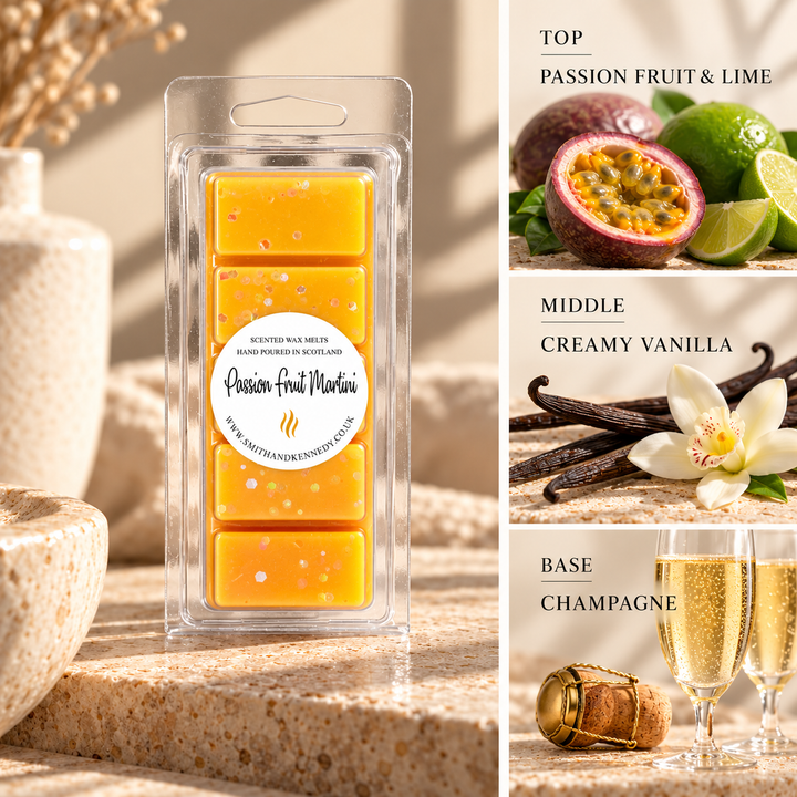 Passion Fruit Martini fruity inspired wax melt snap bar by Smith &amp; Kennedy Scents