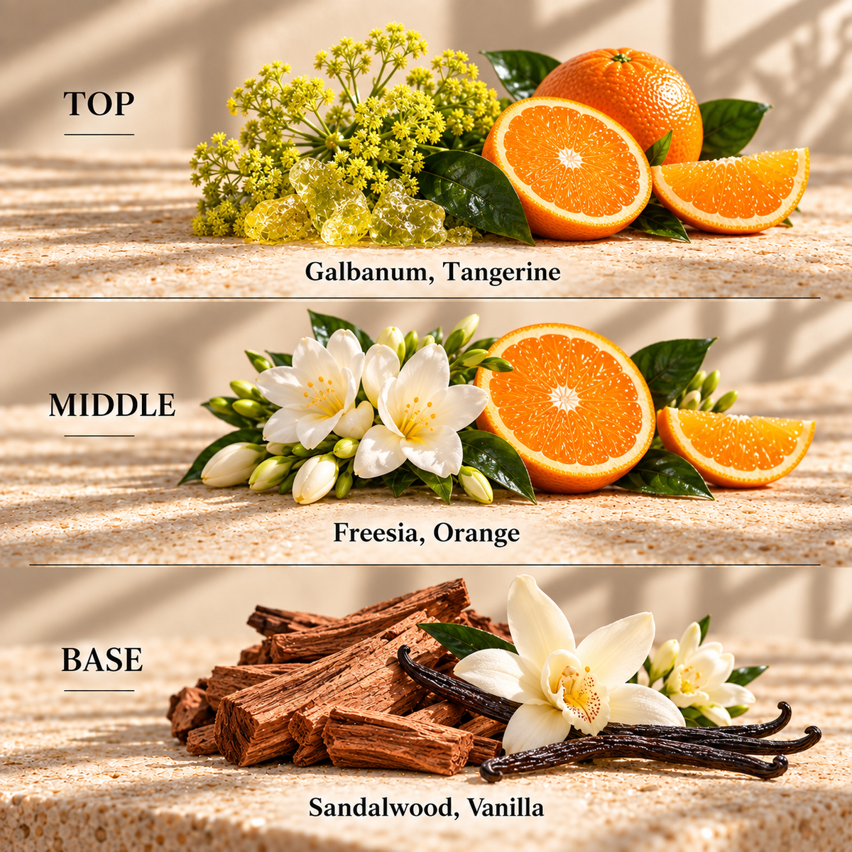 Top, middle and base scent notes for Poison perfume inspired wax melt by Smith & Kennedy Scents
