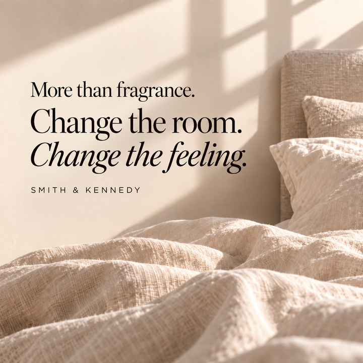 Change the room, change the feeling. Smith &amp; Kennedy Scents room and linen sprays