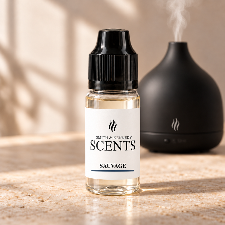 Sauvage aroma oil in 10ml plastic bottle with electric diffuser