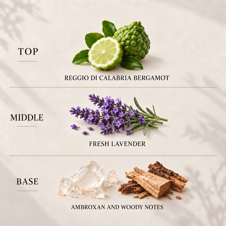 Sauvage Room &amp; Linen Spray fragrance notes: top, middle and base
