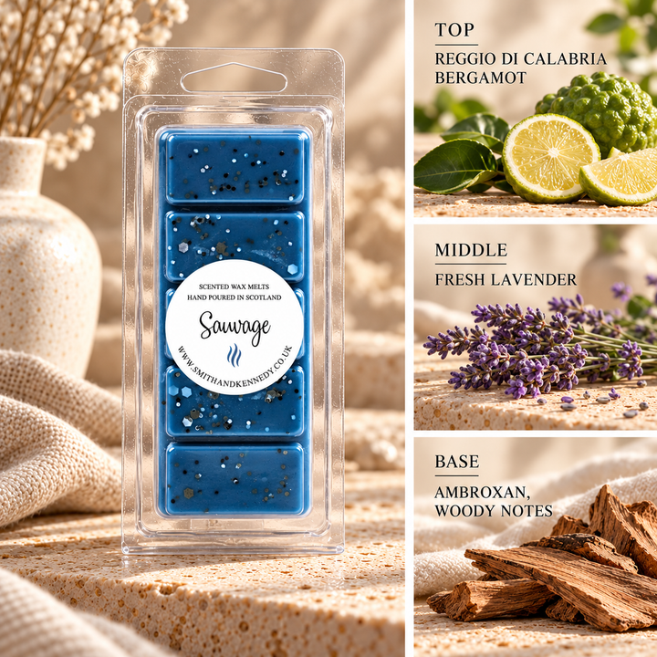 Sauvage aftershave inspired wax melt snap bar by Smith &amp; Kennedy Scents