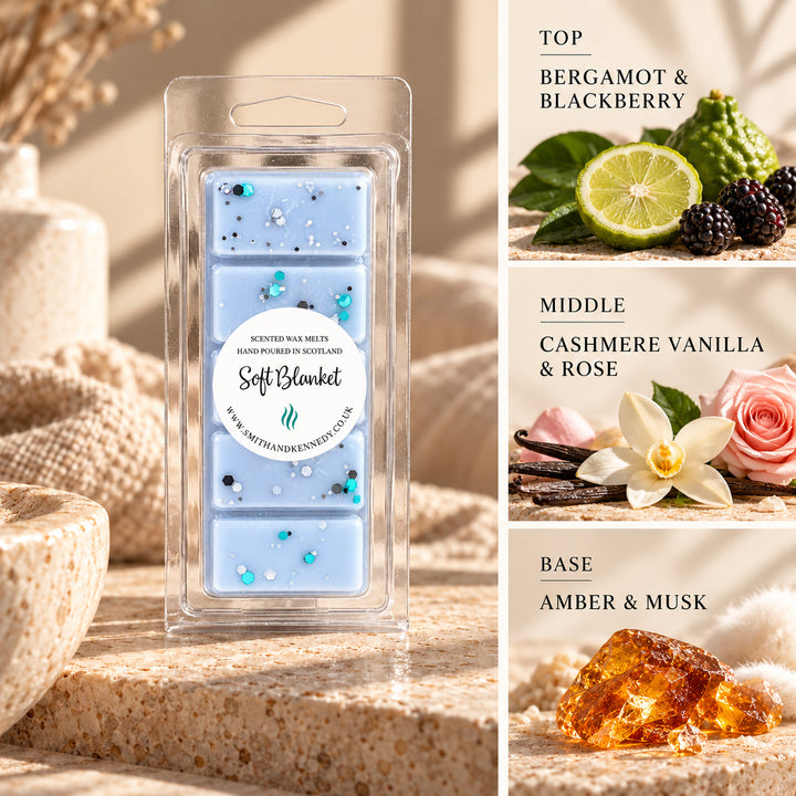 Soft Blanket laundry inspired wax melt snap bar by Smith &amp; Kennedy Scents