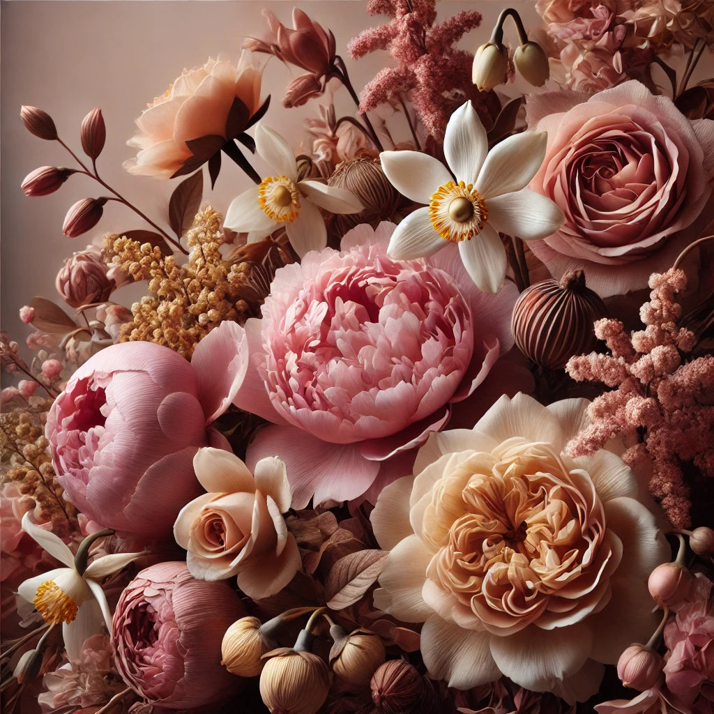 Velvet Peony &amp; Oud Wax Melts - warm floral and cosy scent, best wax melts UK