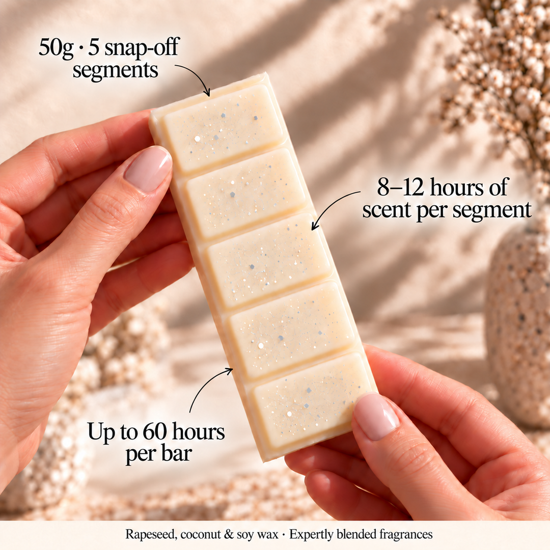 Smith &amp; Kennedy Scents wax melt snap bar size and fragrance lasting time guide